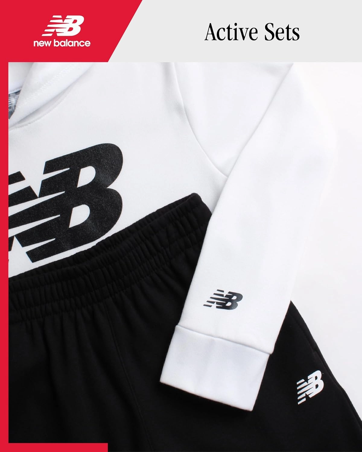 New Balance Boys' Sweatsuit Set - 2 Piece Fleece Pullover Hoodie Sweatshirt and Sweatpants (2T-16)