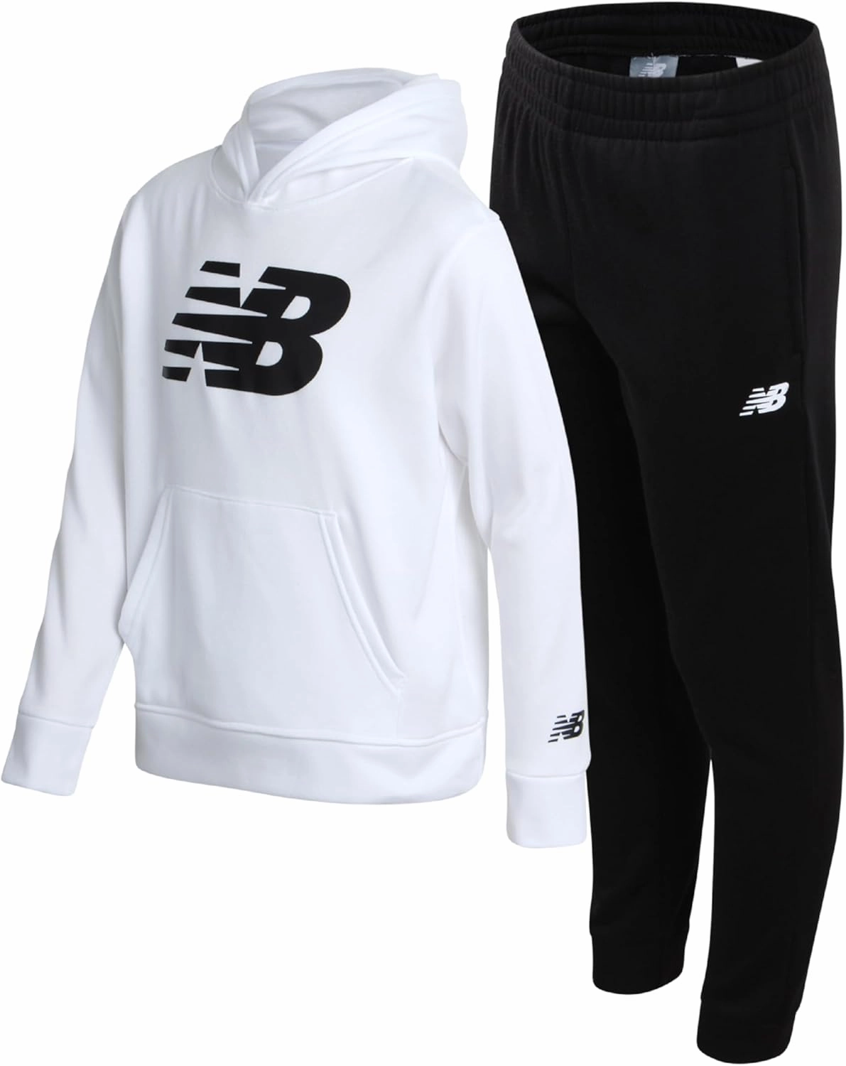 New Balance Boys' Sweatsuit Set - 2 Piece Fleece Pullover Hoodie Sweatshirt and Sweatpants (2T-16)
