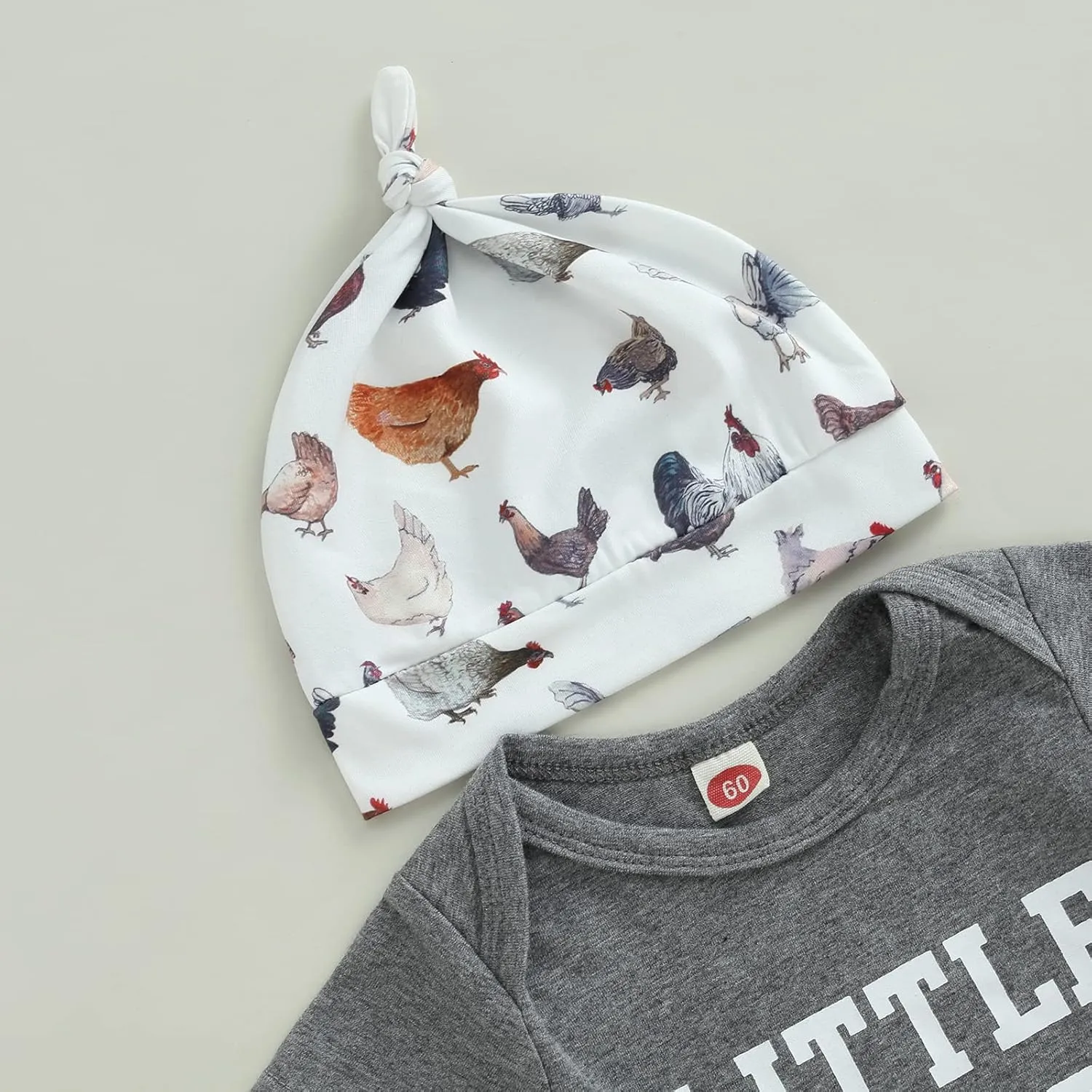 Newborn Baby Boy Farm Outfits Letter Print Romper   Pants   Hat 3PCS Cute Infant Boy's Clothes Set