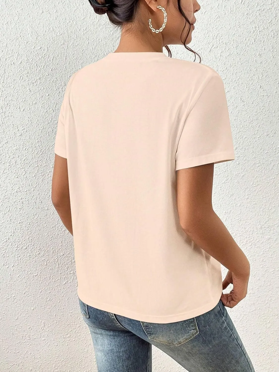 Nicetage Women Vintage Space Shuttle Graphic T-Shirt NASA Letter Print Shirt Casual Tee Tops