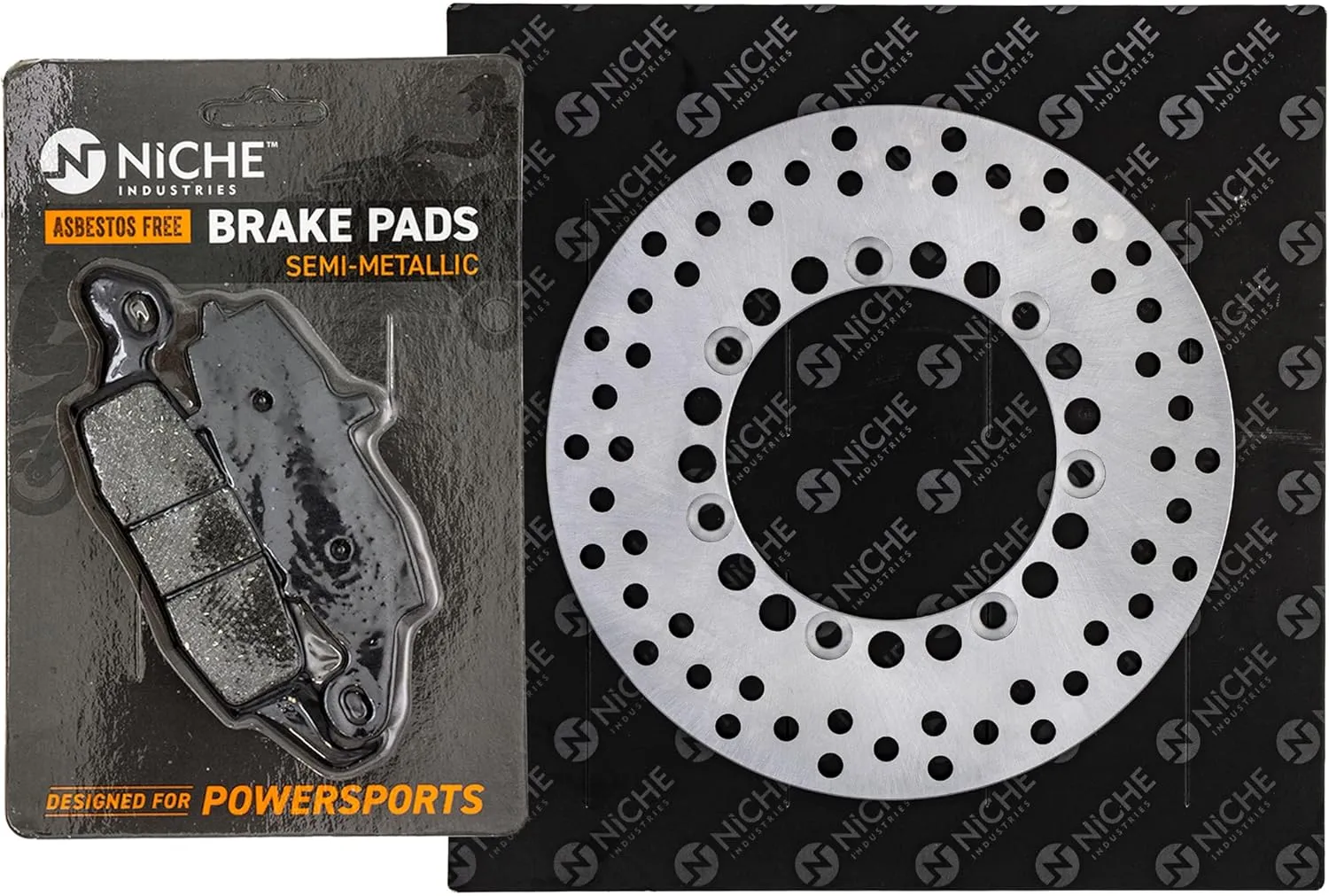 NICHE Rear Right Brake Rotor Pad Kit Semi Metallic For Kawasaki Vulcan 800 1500 43082-1237 43082-0045 41080-0143-CM
