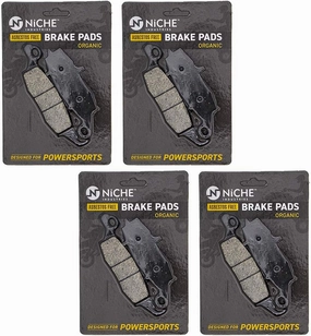 NICHE Brake Pad Set for Kawasaki Vulcan 800 900 Suzuki 43082-1264 59102-33880 Front/Rear Organic 4 Pack