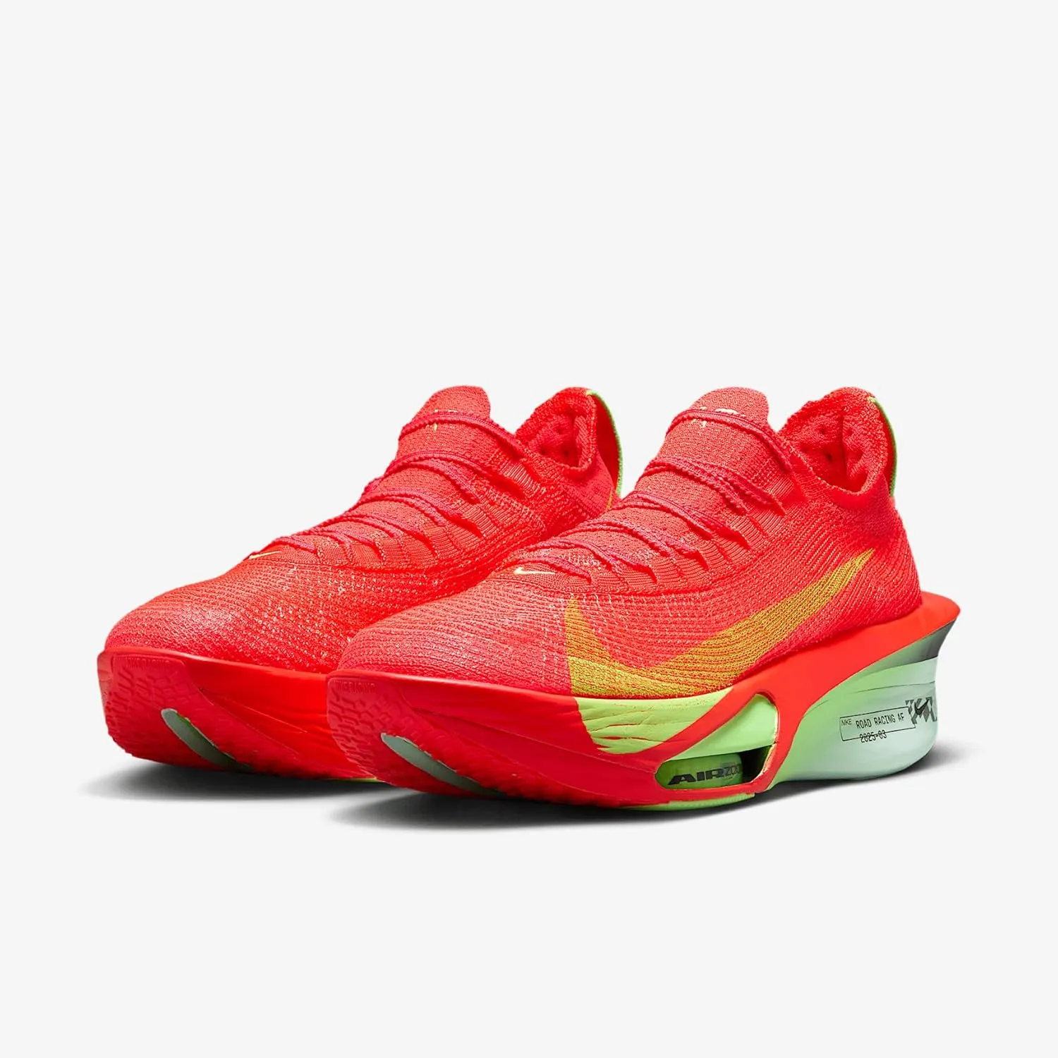 Nike Alphafly 3 Men's Road Racing Shoes (FD8311-600, Bright Crimson/Lime Blast/Mint Foam/Cave Purple)