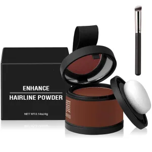 Nivaro Polvo Capilar, Hairline Powder for Women & Men, Instant Root Touch up & Densificador, Waterproof & Sweat-Proof Hair Fiber Powder, Conceals Thinning Hair & Gray Roots (Rusty brown, 1)