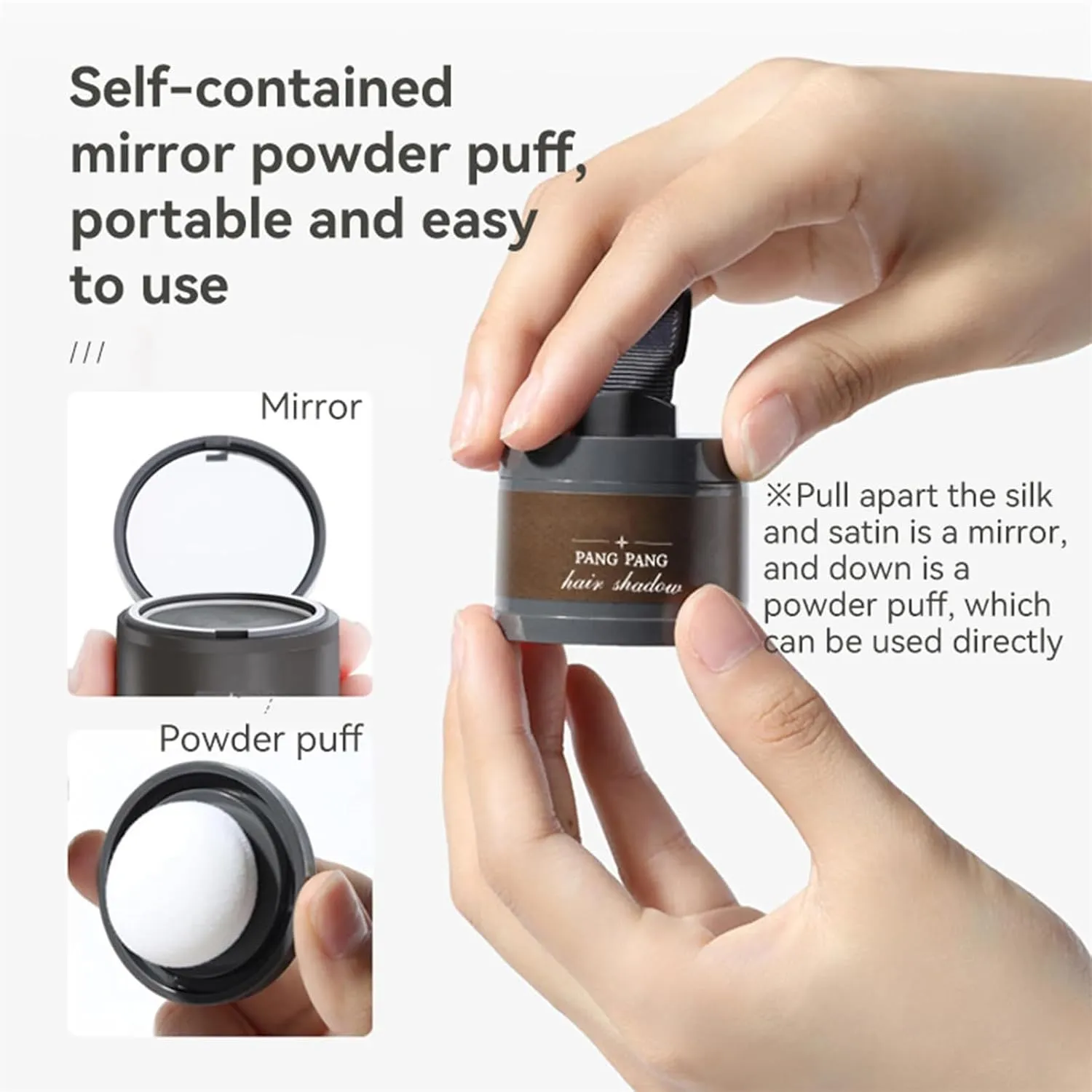 Nivaro Polvo Capilar, Hairline Powder for Women & Men, Instant Root Touch up & Densificador, Waterproof & Sweat-Proof Hair Fiber Powder, Conceals Thinning Hair & Gray Roots (Rusty brown, 1)