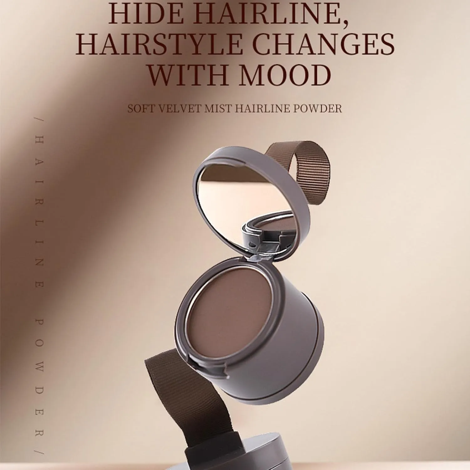 Nivaro Polvo Capilar, Hairline Powder for Women & Men, Instant Root Touch up & Densificador, Waterproof & Sweat-Proof Hair Fiber Powder, Conceals Thinning Hair & Gray Roots (Rusty brown, 1)
