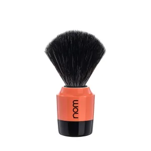 NOM Marten shaving brush | Vegan Shave Brush for Shaving soaps and creams | sustainable eco-friendly and reusable | exfoliating shaving brush | Coral Handle