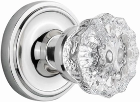 Nostalgic Warehouse Classic Rosette with Crystal Door Knob