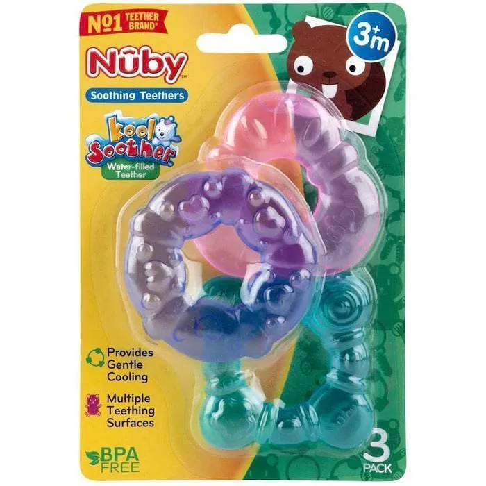 Nuby The Kool Soother Teething Ring Set - 3 Pack