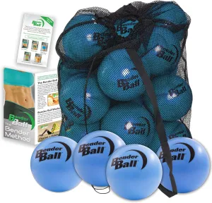 Official Club Kit (Set of 25 Blue), Original Soft 9 Inch Pilates Ball, Small Exercise Ball for Barre, Yoga, Stability, Abs Core, Physical Therapy - Mesh Bag, Instructions, Streaming Videos