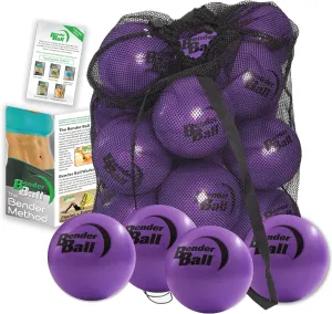 Official Club Kit (Set of 25, Purple), Original Soft 9 Inch Pilates Ball, Small Exercise Ball for Barre, Yoga, Stability, Abs Core, Physical Therapy - Mesh Bag, Instructions, Videos