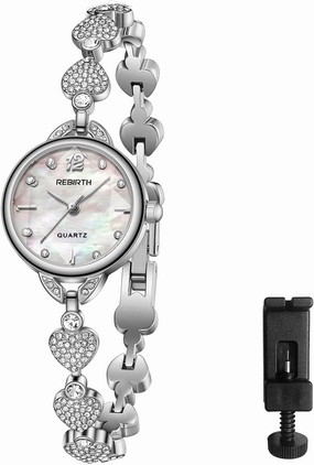 OIDEA Rhinestone Bracelet Watch for Women: Elegant Iced Out Wrist Watch Slim Strap Analog Quartz Wristwatch Waterproof Casual Dress Female Ladies Watches