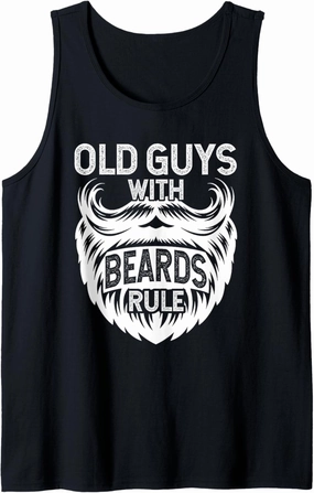 Old Guys With Beards Rule Grandpa Grandfather Tank Top