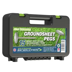 Outdoor Revolution Eco Warrior Tent & Awning Groundsheet Pegs - Pack of 15