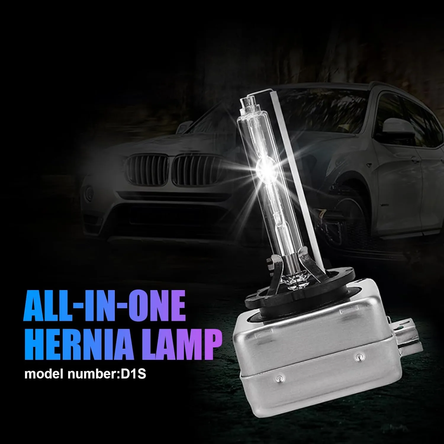 Pack-2 Car Bulb, 6000K D1S Original Replacement Lights Bulbs, 35W Super Bright Bulbs, Universal Car Light Bulbs, Plug and Play High Beam Low Beam Bulb, for Most Cars (White Light)