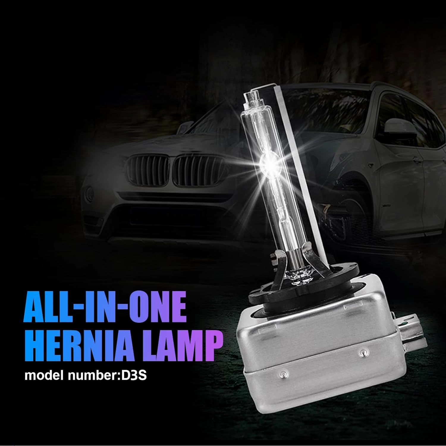 Pack-2 Car Bulb, 6000K D3S Original Replacement Lights Bulbs, 35W Super Bright Bulbs, Universal Car Light Bulbs, Plug and Play High Beam Low Beam Bulb, for Most Cars (White Light)