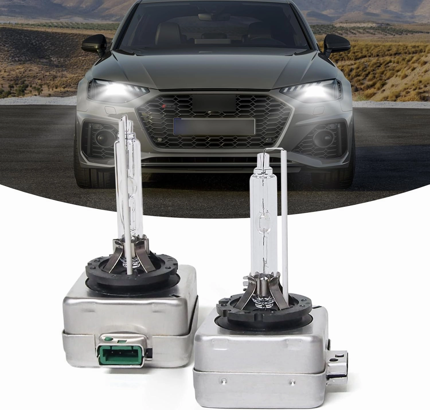 Pack-2 Car Bulb, 6000K D3S Original Replacement Lights Bulbs, 35W Super Bright Bulbs, Universal Car Light Bulbs, Plug and Play High Beam Low Beam Bulb, for Most Cars (White Light)