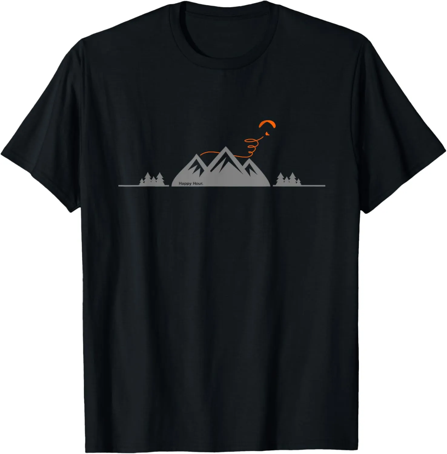 Paragliding Flying Pilot and Paramotor Mountain Cloud T-Shirt