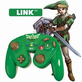 PDP Wired Fight Pad for Wii U - Link (Renewed)