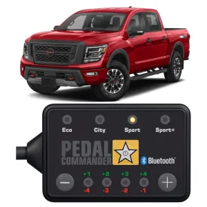 PEDAL COMMANDER for Nissan Titan Trucks 2016-2024 Throttle Response Controller Fits: 2nd Gen, A61, S, SV, PRO-4X, SL, Platinum Reserve, Not for XD, Gas & Diesel, Nissan Titan Truck Accessories