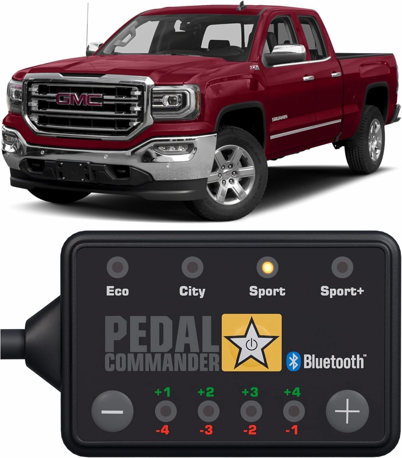 PEDAL COMMANDER for GMC Sierra 2007-2018 Throttle Response Controller Fits: 1500, 2500HD, 3500HD, Base, SLE, SLT, Denali, GMC Sierra Accessories