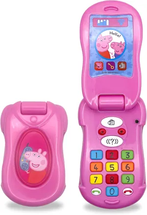 Peppa Pig Flip and Learn Phone - 4 Languages; DK, SE, NO, FI - Toy for Children 1,5  Years