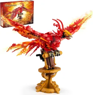 Phoenix Building Set, Bird Animals Set Wings Adjustable Building Kit, Collectible Magic HP Model Toys Gifts for Adults Kids Fans 12  (938 PCS)