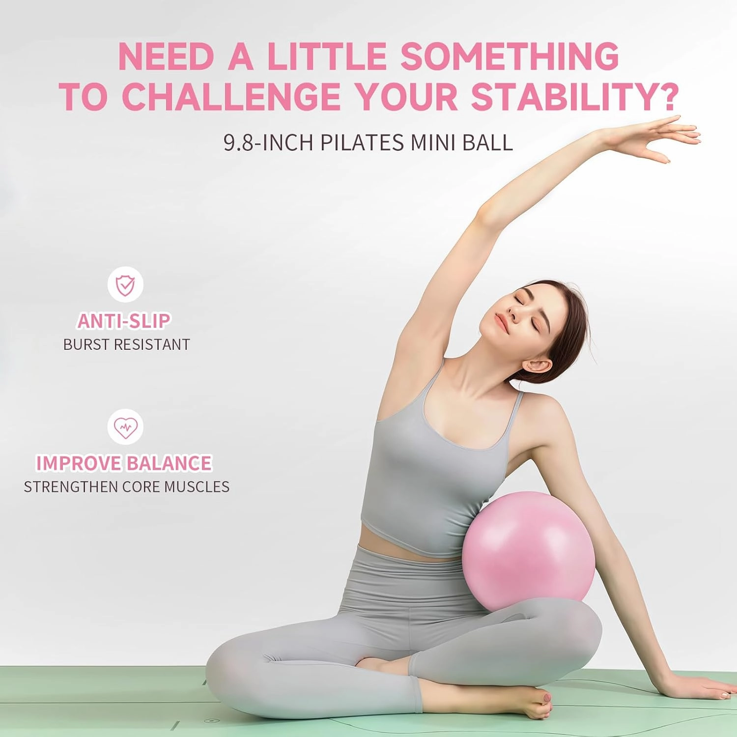 Pilates Essential Kit - Portable Fitness Equipment - with Toning Pilates Ring & Long Resistance Bands & Pilates Loop Bands & Soft Pilates Ball & Pilates Grip Socks