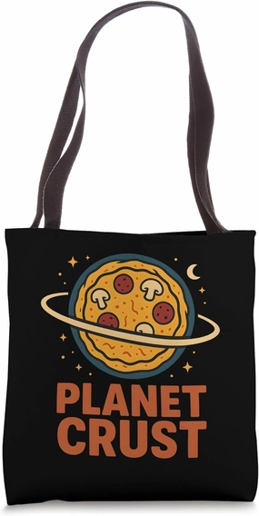 Pizza Planet Crust Graphic Funny Space Food Tote Bag