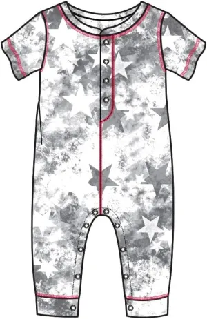 PJ Salvage Unisex Baby Bright Start and Brave Hearts Romper