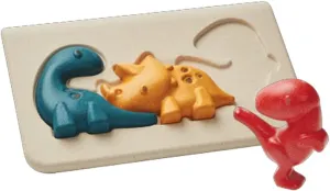 PlanToys Dinosaur Dino Puzzle (4642) | Sustainably Made from Rubberwood and Non-Toxic Paints and Dyes | Eco-Friendly PlanWood