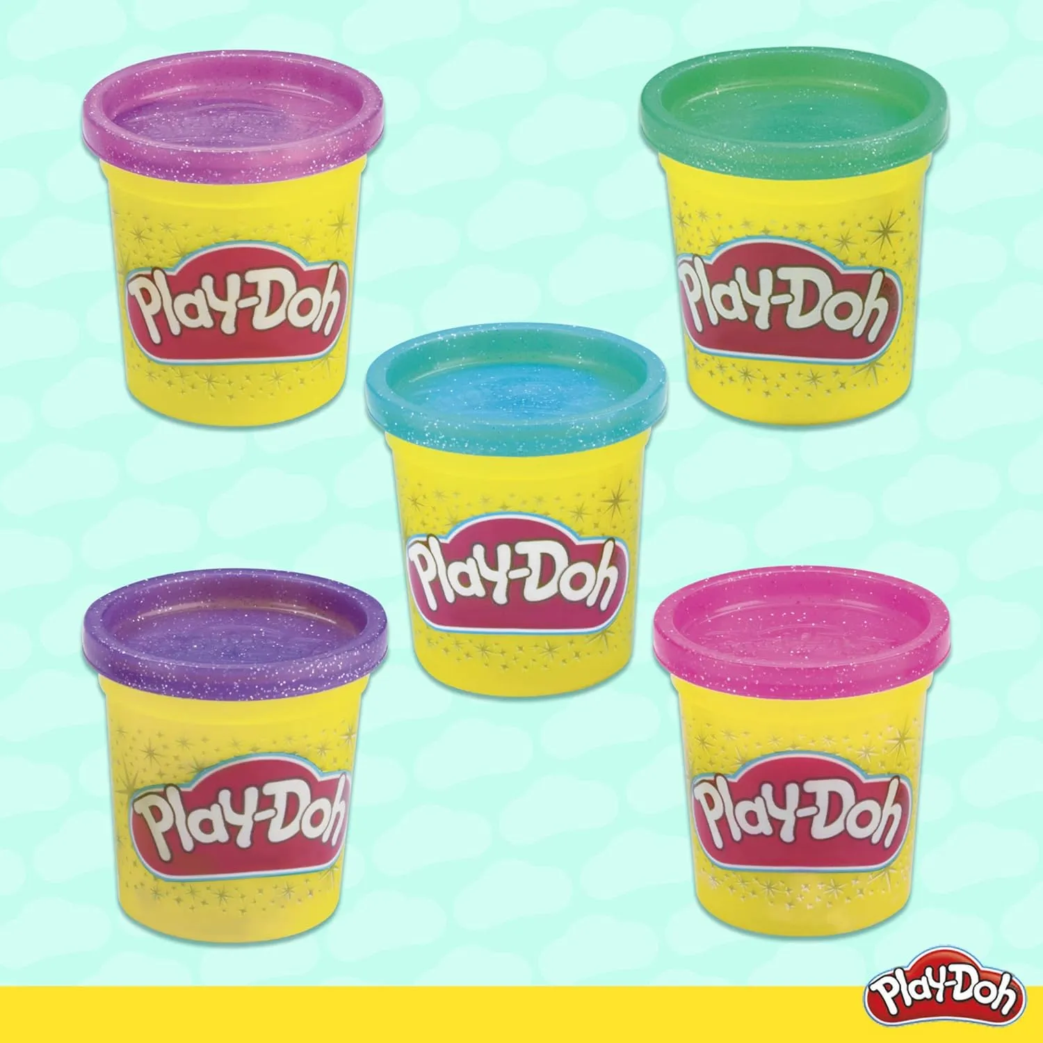 Play-Doh Mermaid Theme 13-Pack of Non-Toxic Modeling Compound with Sparkle and Metallic Colors Plus 5 Tools (Amazon Exclusive)