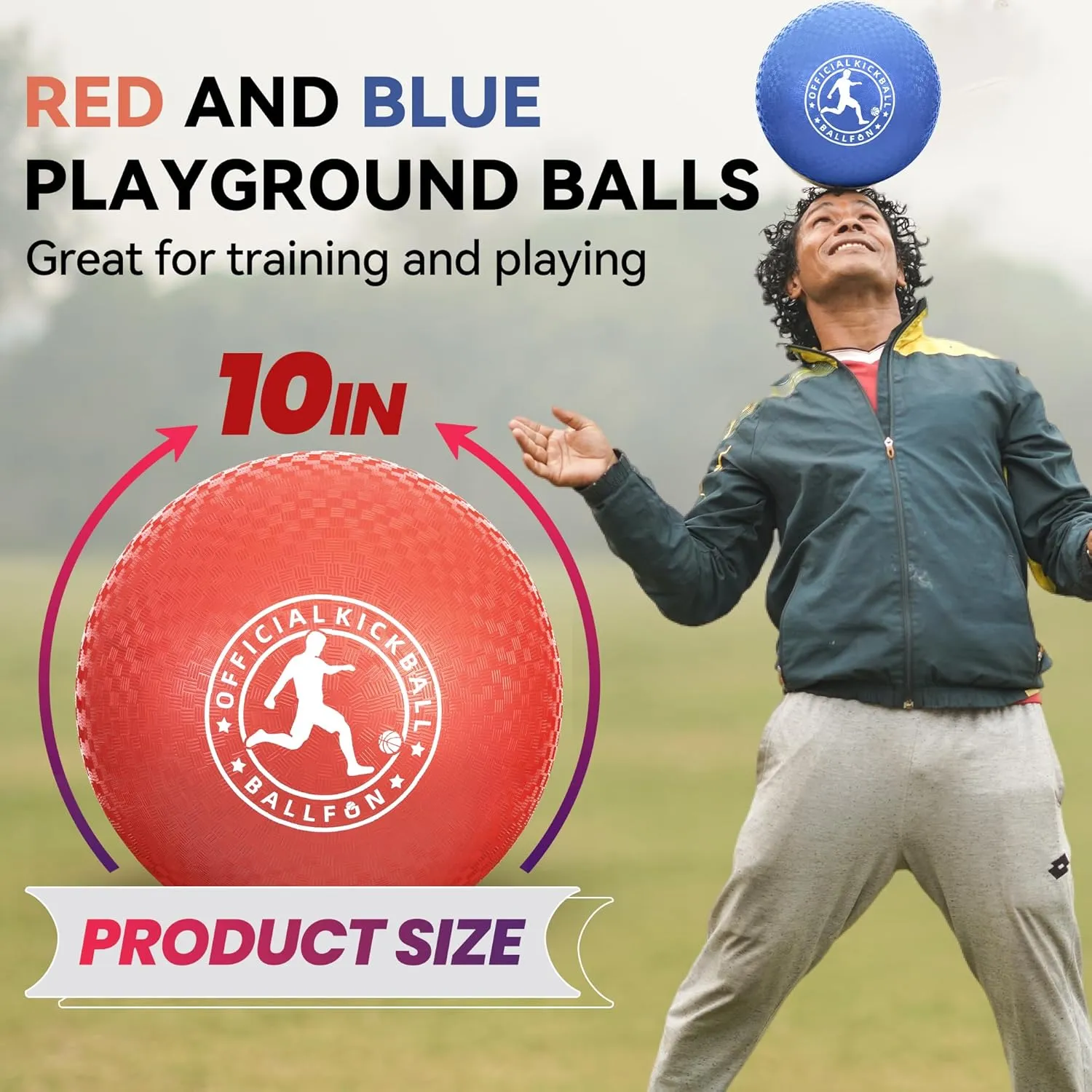 Playground Balls Kickball, Rubber Dodge Balls for Kids and Adults, Dodgeballs Handball Kick Ball Indoor and Outdoor, Official Bouncing Hand Balls, Outdoor Toys for School
