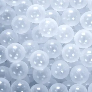 PlayMaty Play Ball Pit Balls - 2.36inches Phthalate&BPA Free Plastic Ocean Transparent Balls for Kids Toddlers and Babys for Playhouse Play Tent Playpen Pool Party Decoration Pack of 70