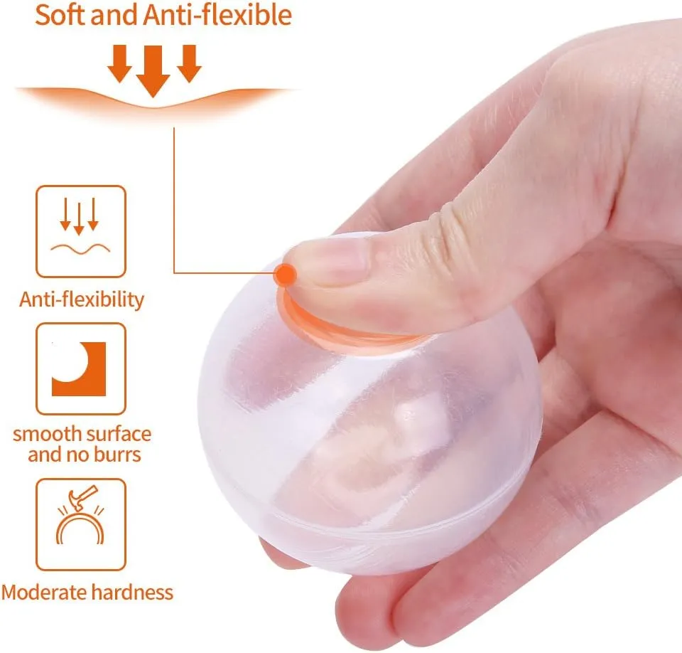 PlayMaty Play Ball Pit Balls - 2.36inches Phthalate&BPA Free Plastic Ocean Transparent Balls for Kids Toddlers and Babys for Playhouse Play Tent Playpen Pool Party Decoration Pack of 70