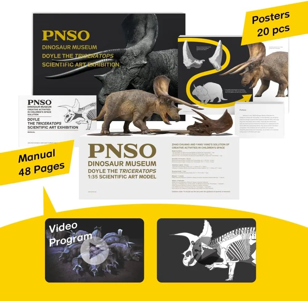 PNSO Dinosaur Museums Series (New Doyle The Triceratops 1:35 Scientific Art Model)