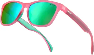Polarized Sports Sunglasses for Women Men Running Retro Trendy Sun Glasses UV400 Protection Tangle Free