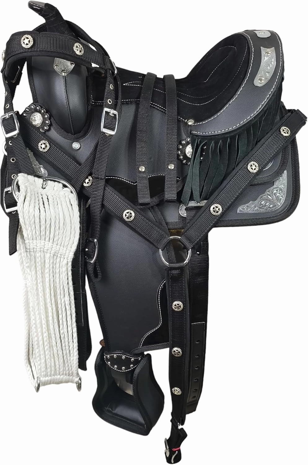 Pony Youth Child Miniature Handmade Synthetic Premium Comfort Western Barrel Racing Trail Equestrian Horse Saddle Tack Size 10-12 inch