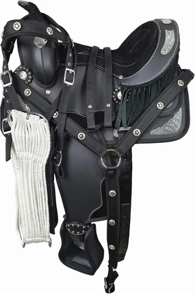 Pony Youth Child Miniature Handmade Synthetic Premium Comfort Western Barrel Racing Trail Equestrian Horse Saddle Tack Size 10-12 inch