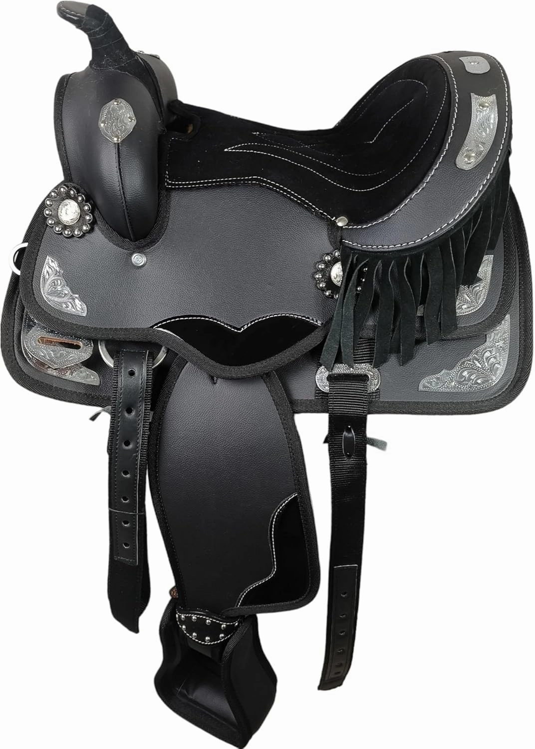 Pony Youth Child Miniature Handmade Synthetic Premium Comfort Western Barrel Racing Trail Equestrian Horse Saddle Tack Size 10-12 inch
