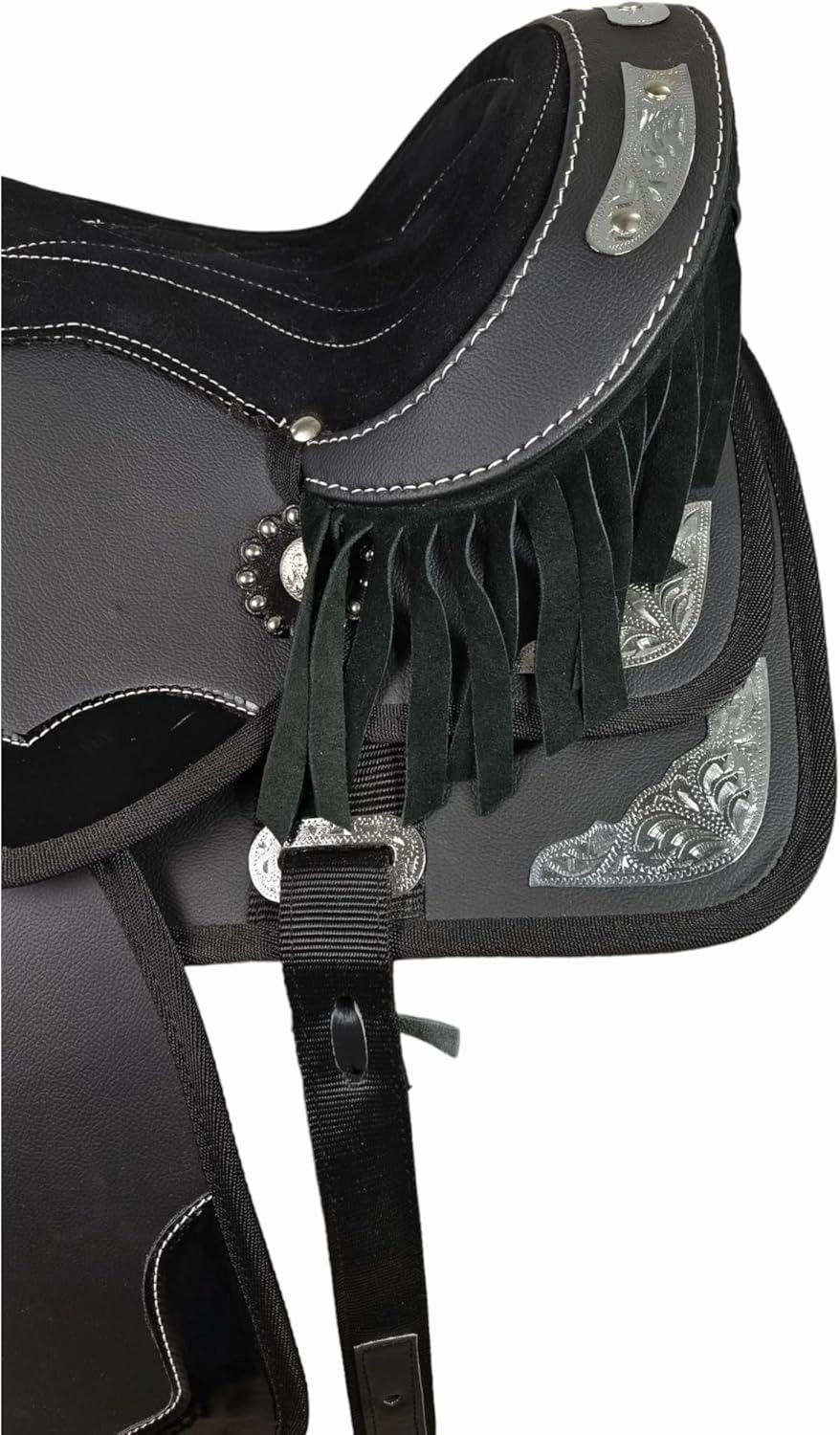 Pony Youth Child Miniature Handmade Synthetic Premium Comfort Western Barrel Racing Trail Equestrian Horse Saddle Tack Size 10-12 inch