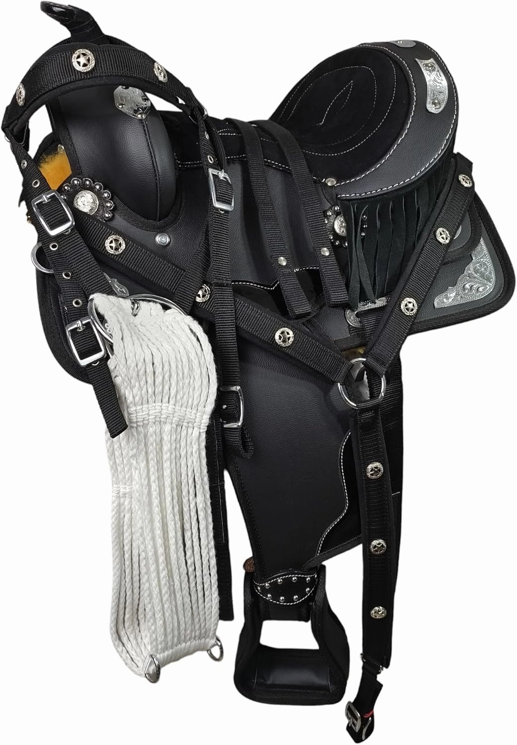 Pony Youth Child Miniature Handmade Synthetic Premium Comfort Western Barrel Racing Trail Equestrian Horse Saddle Tack Size 10-12 inch