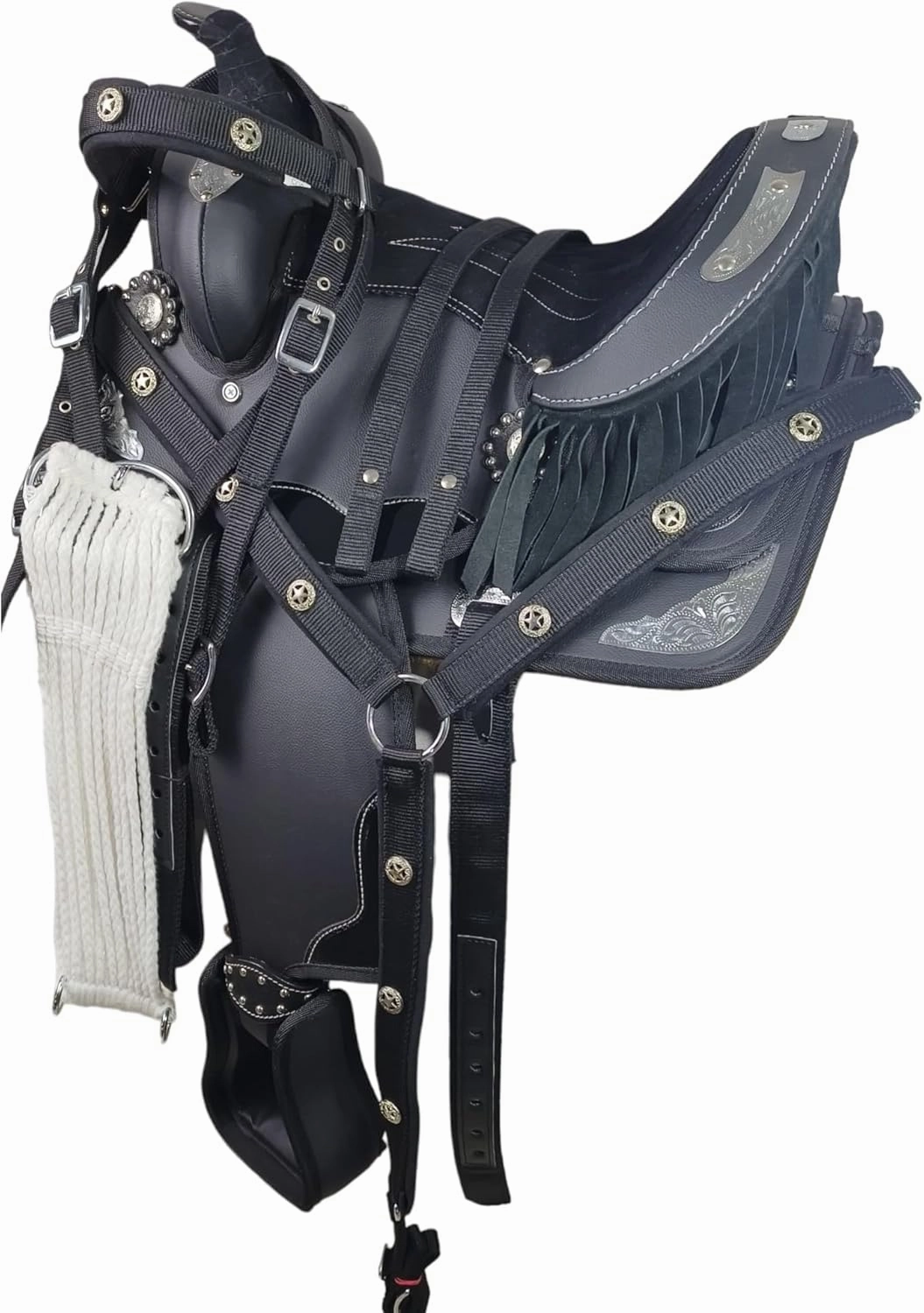 Pony Youth Child Miniature Handmade Synthetic Premium Comfort Western Barrel Racing Trail Equestrian Horse Saddle Tack Size 10-12 inch