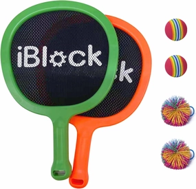 Portable Paddles and Bouncy Balls Set for Kids or Adults’ Indoor Outdoor Activities, Sport Game for Beginner or Intermediate, Swing Racket in Beach Pool Backyard Playground Lawn Park or Court