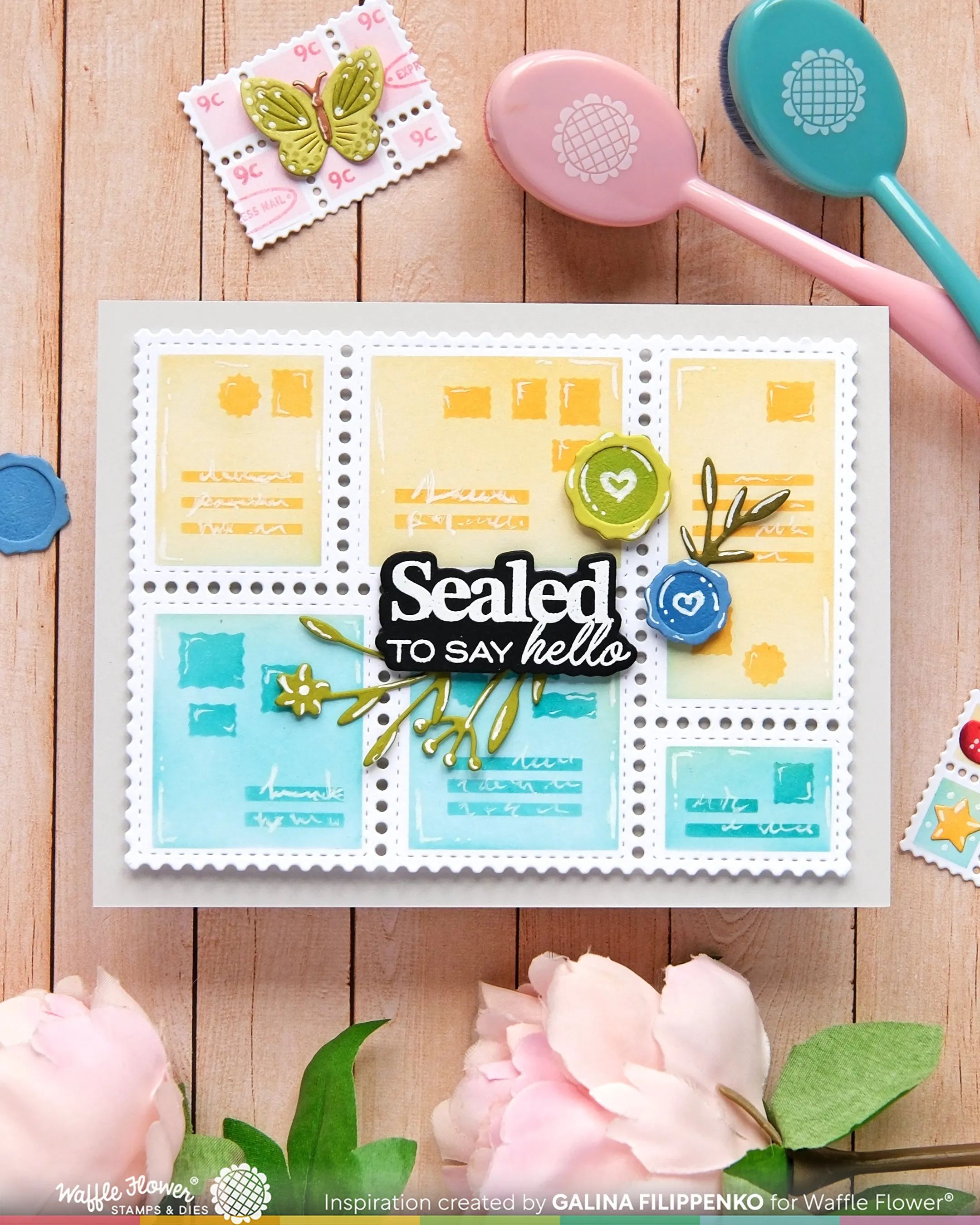 Postage Collage Mini Seals Die