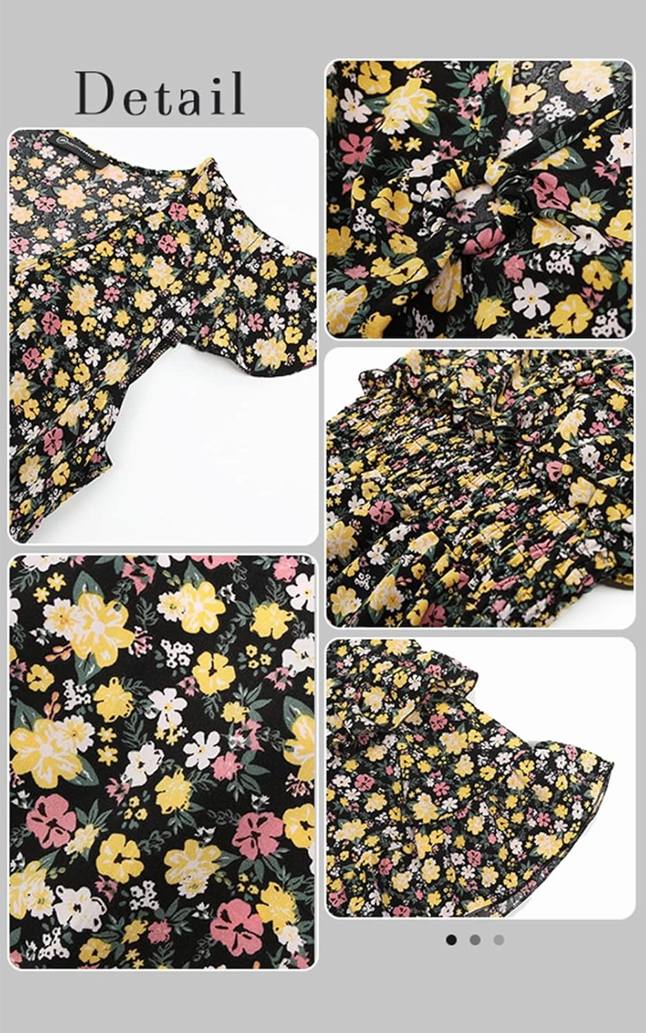 PRETTYGARDEN Womens Summer Dresses Boho V Neck Floral Print Ruffle Sleeve Layered Mini Dress Cute Smocked Waist Short Dress