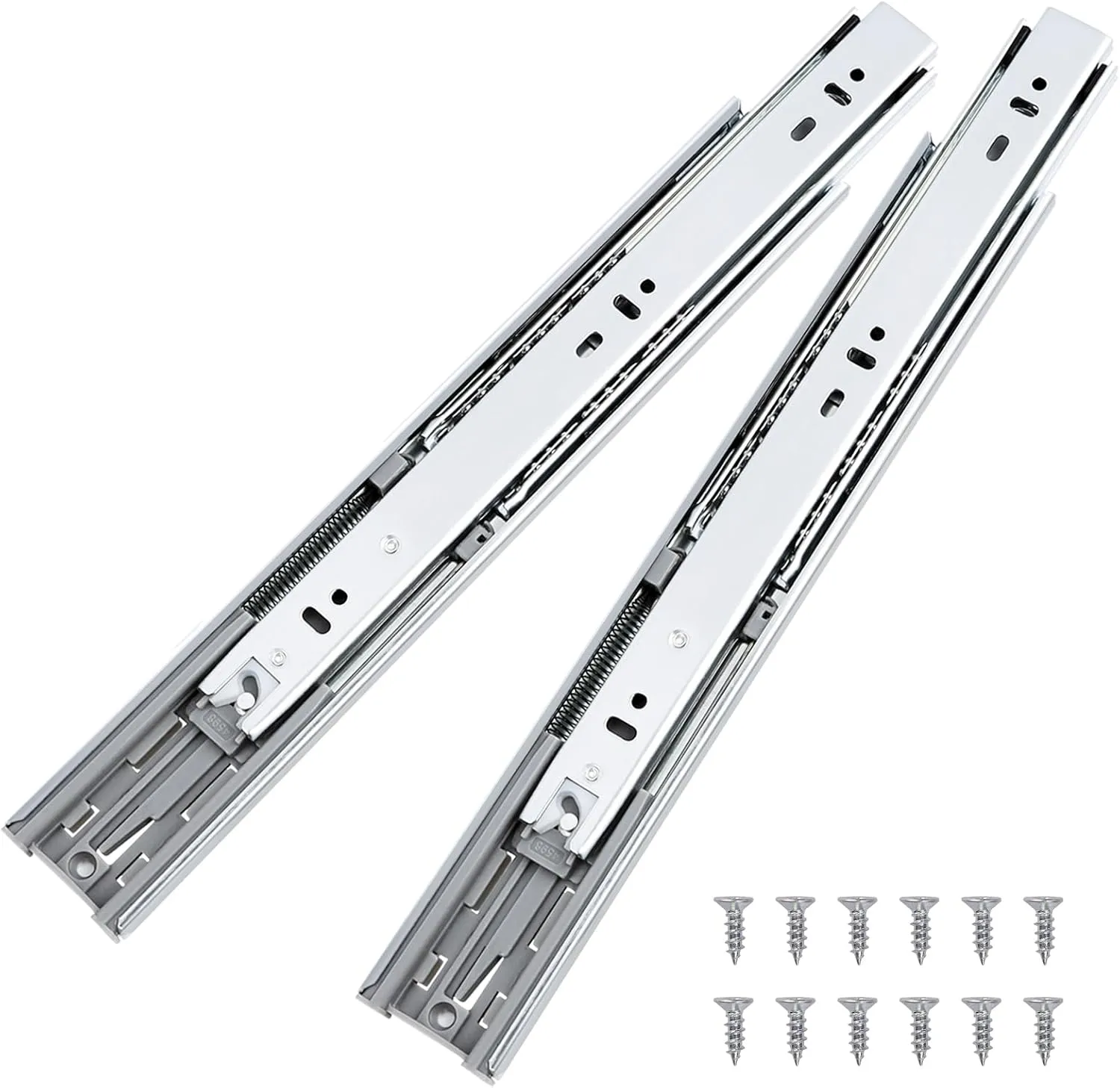 Probrico 2 Pairs 22 Inch Soft Close Drawer Slides, Ball Bearing Full Extension Dresser Slides, Side Mount Heavy Duty Drawer Glides Runners