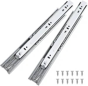 Probrico 2 Pairs 22 Inch Soft Close Drawer Slides, Ball Bearing Full Extension Dresser Slides, Side Mount Heavy Duty Drawer Glides Runners