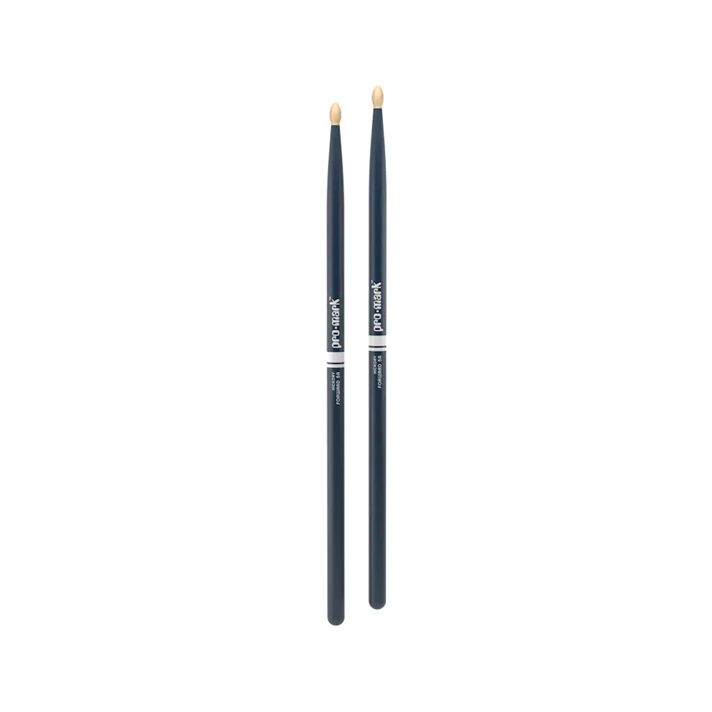 Promark TX5AW-BLUE Hickory 5A Drumsticks, Wood Tip, Blue