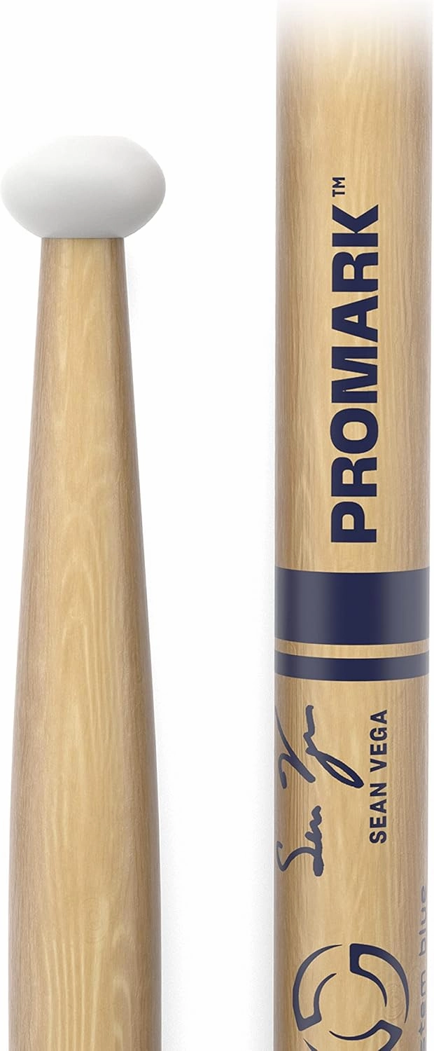ProMark Drum Sticks - Sean Vega TS8 System Blue Tenor Drumsticks - Drum Sticks Set - Nylon Tip - Hickory Drumsticks - Consistent Weight and Pitch - 1 Pair